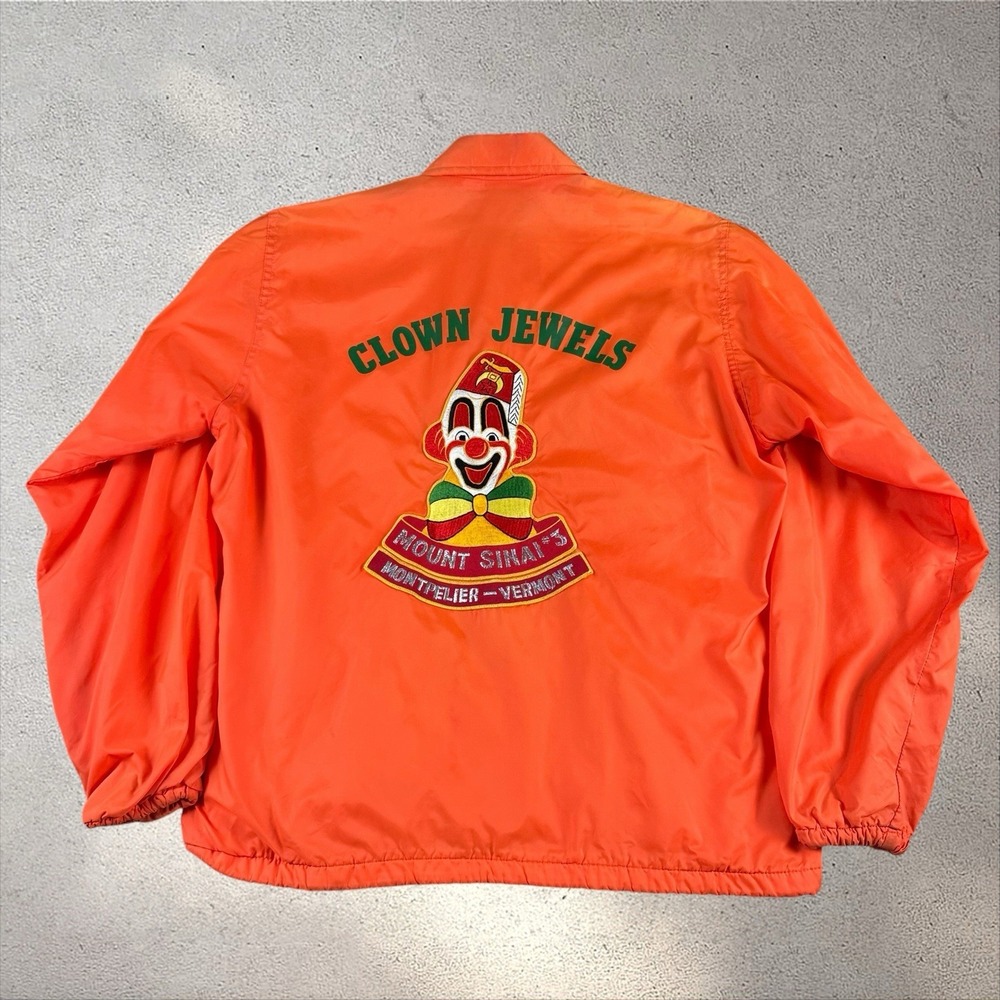 Vintage 70s 80s Shriner Clown Jacket Large Montpelier Vermont Mason WestWind
